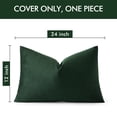 thumbnail image 4 of Funda de almohada decorativa MIULEE de terciopelo, 30 x 61 cm, color verde militar, 4 of 6