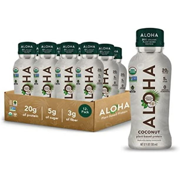 Aloha Organic Plant Based Coconut Ready To Drink Protein Shake W/Mct