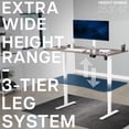 thumbnail image 6 of VIVO Dark Walnut / White Electric Height Adjustable Stand Up Desk Frame with Top, 6 of 8