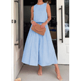 thumbnail image 6 of Womens 2 Piece Skirt Sets Summer Striped Sleeveless Tank Tops Midi Dress Travel Vacation Outfits Matching Sets, 6 of 6