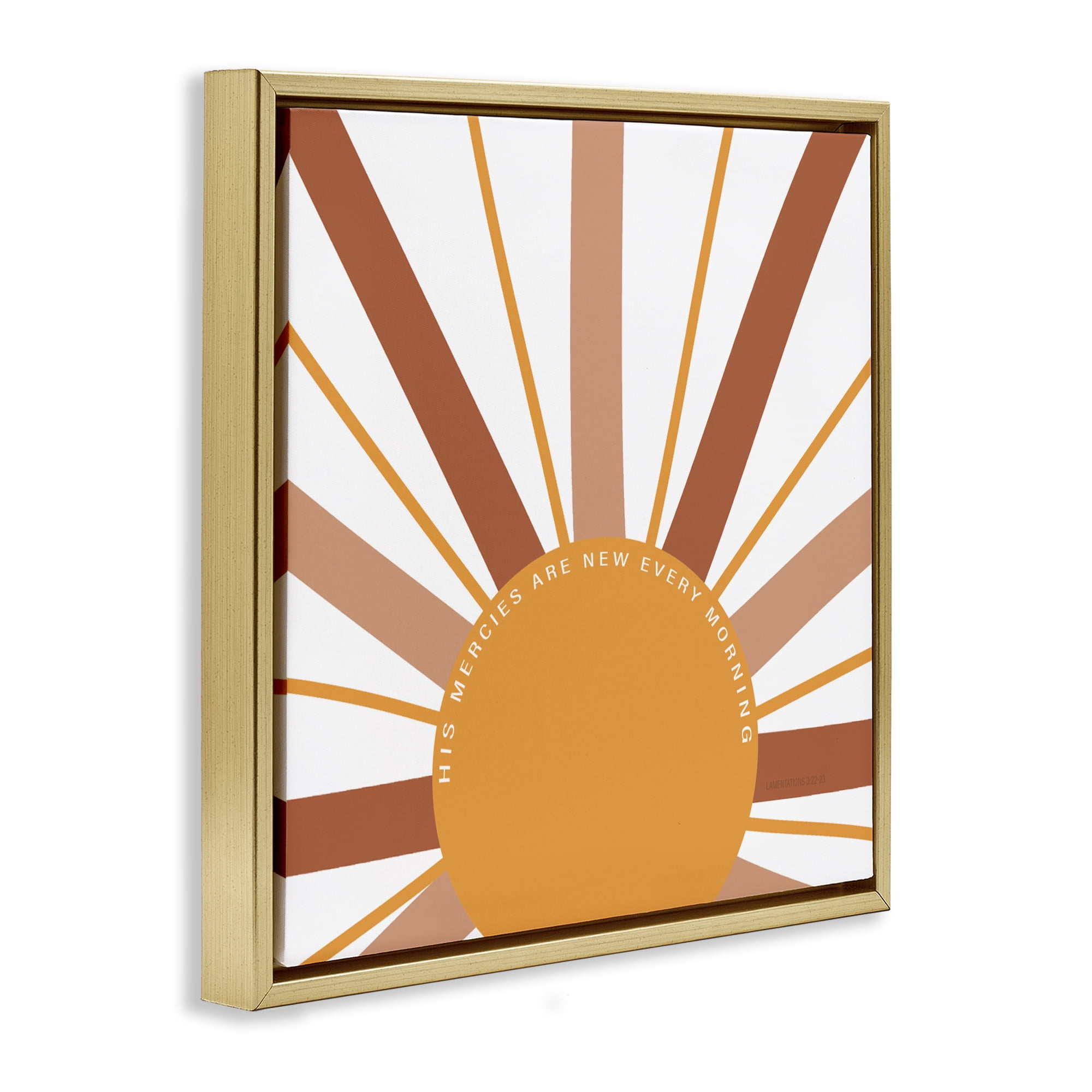 Stupell Industries His Mercies Every Morning Gold Framed Floater Canvas Wall Art, design by SD Graphics Studio
