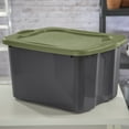 thumbnail image 5 of Sterilite Large EZ Carry Storage Bin, 17.5 Gallon Plastic Storage Tote with Full-Grip Handles, Gray/Green, 5 of 15