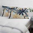 thumbnail image 4 of Navy Blue Palm Trees Body Pillow Cover, Pillowcase Protectors with Zipper, Breathable Decorative Throw Pillow Case Cover, Vintage Summer Botanical Watercolor Pillow Shams for Couch Sofa 24x36Inch, 4 of 8