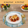 thumbnail image 4 of Blue Coastal Jellyfish Round 13 Inch Placemats Set of 6, Ocean Beach Eucalyptus Leaves Coral HeatResistant Non Slip Place Mats for Dining Table, Wipeable Braided Kitchen Table Mats for Housewarming, 4 of 9
