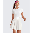 thumbnail image 6 of G4Free Pleated Women's Tennis Skirts Flowy Golf Skorts High Waisted Soft Athletic A Line Built-in Shorts with 2-Way Pockets, 6 of 7