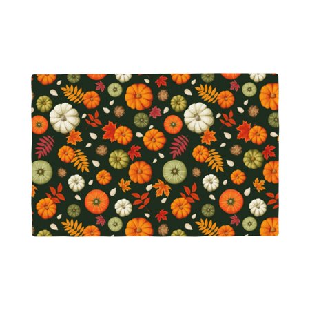 

Placemats Set of 4 Harvest Pumpkins Heat Resistant Non - Slip Place mats Waterproof table mat for Kitchen Dining-4片装
