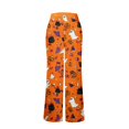 thumbnail image 6 of Halloween Pajama Pants Women Halloweens Cute Print Pjs Pants Plush Pajama Bottom Puls Size Dance Bottoms, 6 of 7