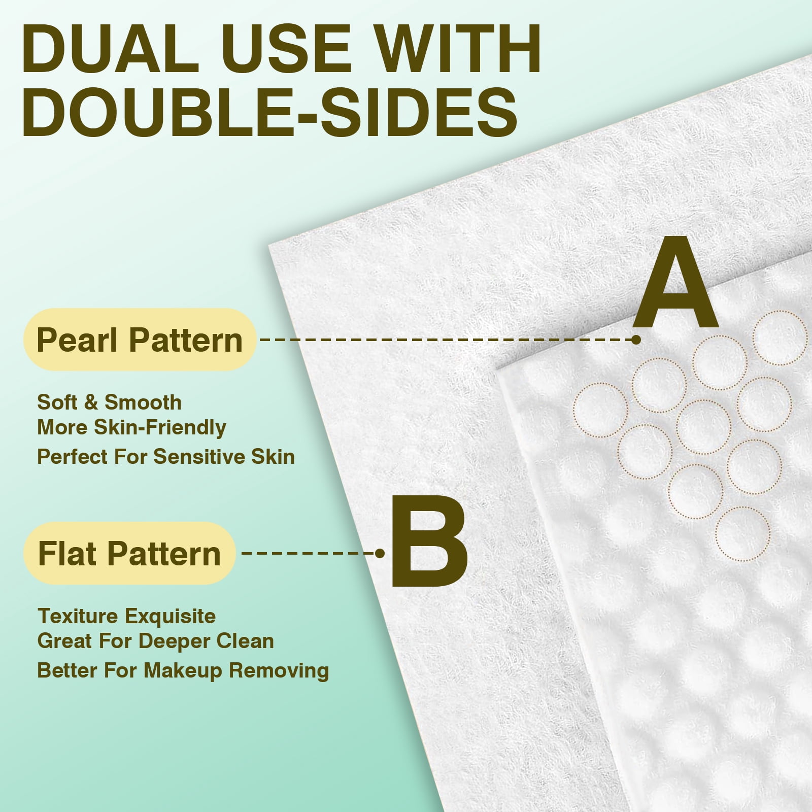 Wefacz 80 Count Disposable Face Towels, Biodegradable Facial Clean Towels, Ultra Soft & Thick Cloth for Sensitive Skin, Makeup Remover Dry Wipes, Lint-Free Towelettes for Cleansing