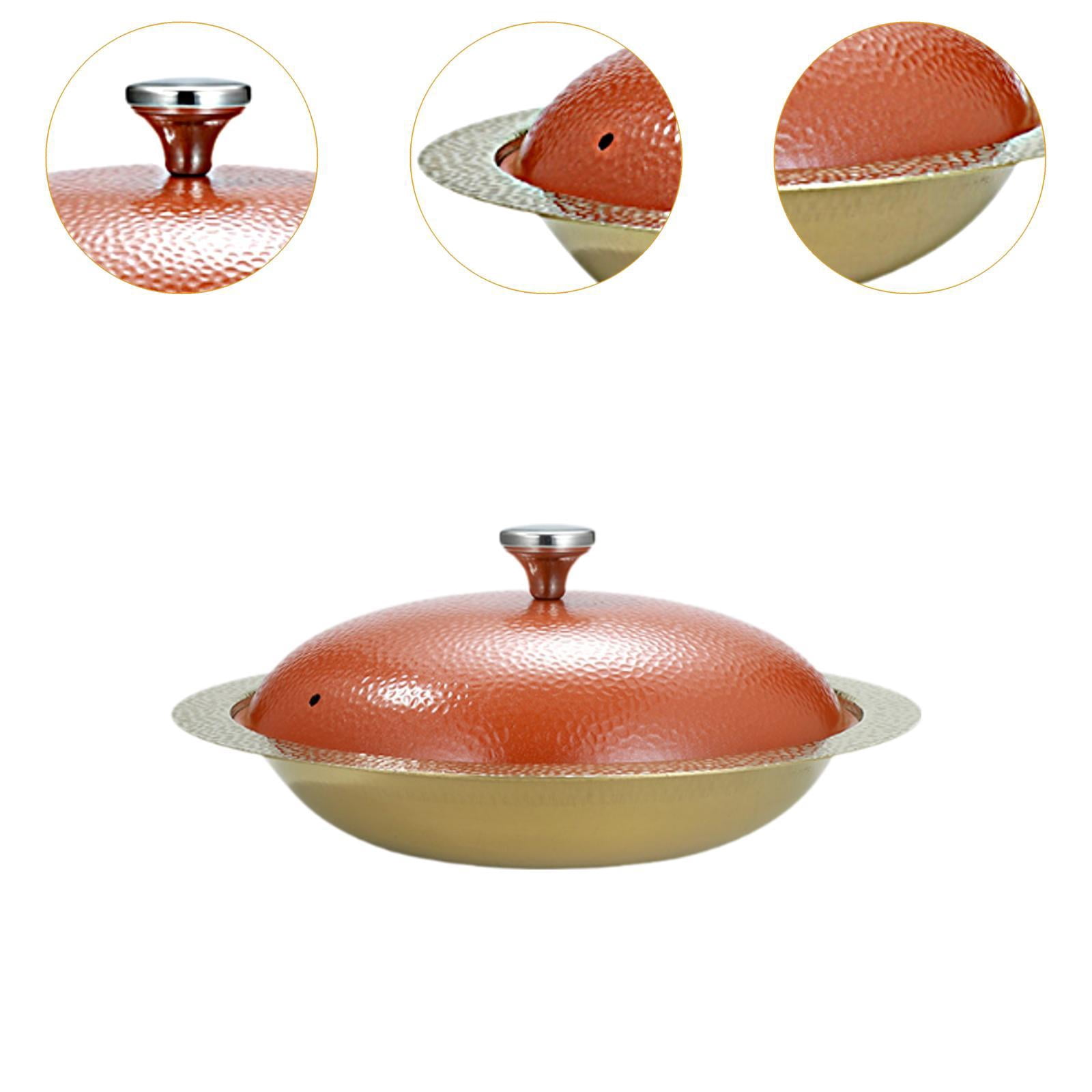 TISHITA Stainless Steel Pot Hot Pot Korean Ramen Pot with Lid Food Making Pot Dry Pots Kitchen Utensil Instant Noodle Pot Seafood Pot 25.5cm