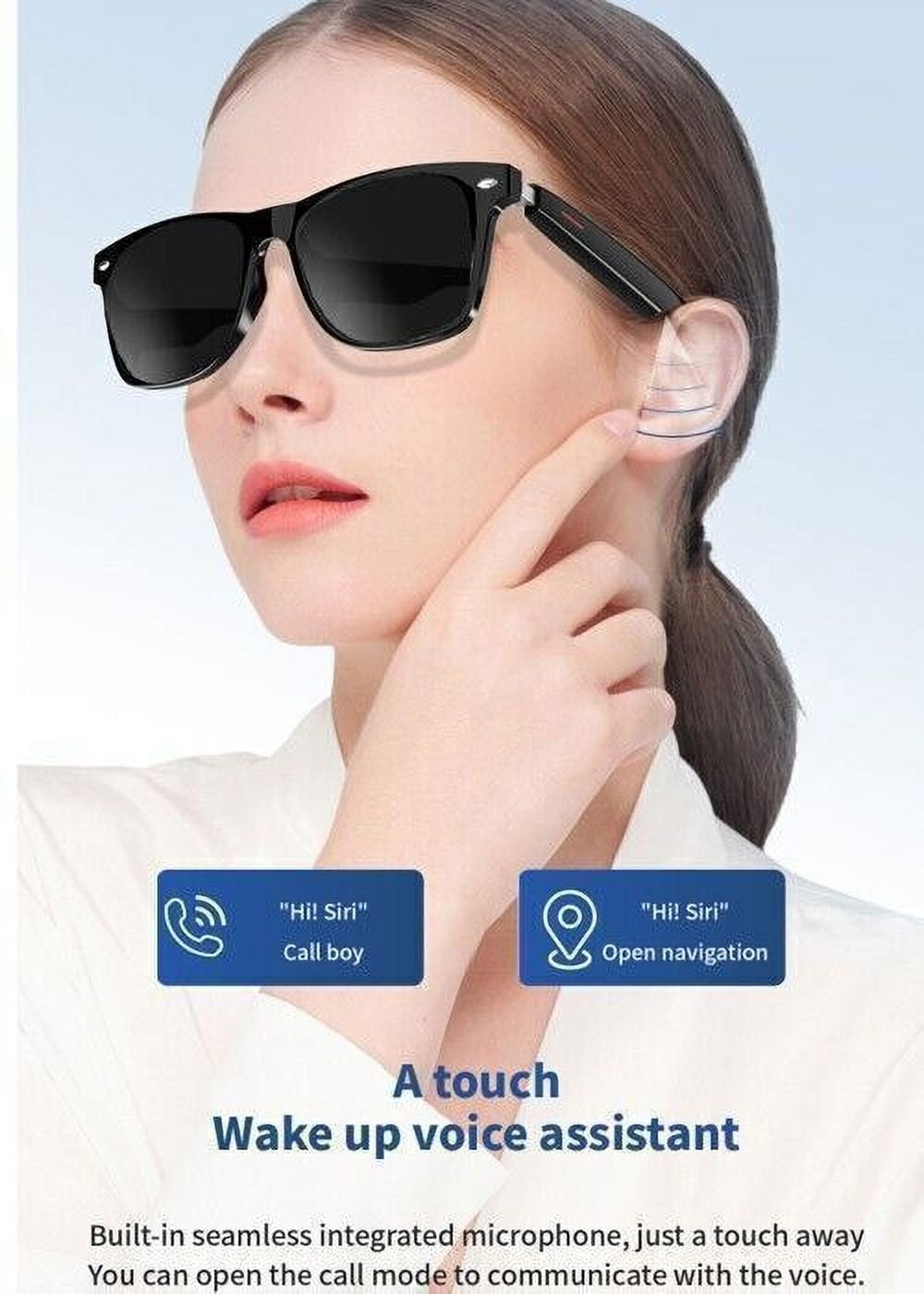 Smart Glasses,Remote Camera &Bluetooth Call & Music Sunglasses Headset Headphone