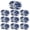 Blue-White, variant on 10 Pack Fluffy Chunky Chenille Yarn for Crocheting, Chunky Blanket Yarn for Hand Knitting, 240yds/70.5oz Super Bulky Variegated Blanket Yarn(Blue-White)