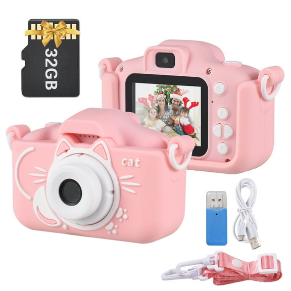Nishore Camcorder,Video Camera 20mp Battery Cute Frames 20mp Dual Lens Ips Screen Built-in Camera 1080p With Usb Neck Lens 2.0 Inch X8 Camera Kids Screen Built-in Battery Kids Camera Inch Ips Screen