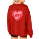 thumbnail image 5 of TaTaai Women's Oversized Crew Neck LOVE Print Long-Sleeve Sweatshirt, Valentine's Day Thanksgiving Gift, Casual Fall Winter Spring Top Gift, 5 of 8
