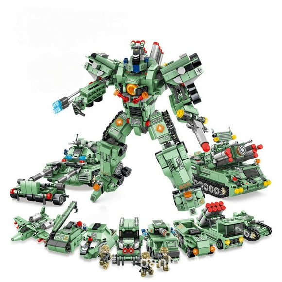 Construction de Blocs de Construction Garçon Ville Ingénierie Voiture Lego Jouets de Construction Éducatifs pour Enfants (35 Changement Dieu Militaire de la Guerre 633029)