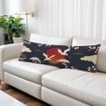 thumbnail image 2 of Japanese Style Body Pillow Covers 20"x54", Modern Cranes Cherry Flower Wave Red Blue Soft Brushed Microfiber Breathable Throw Pillow Covers, Decorative Pillowcase with Zipper for Couch Sofa Bedroom, 2 of 9