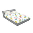 thumbnail image 2 of Ambesonne Cartoon Fitted Sheet & Pillow Sham Set, Colorful Festive Balloons, Full, Multicolor, 2 of 2
