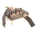 thumbnail image 2 of Small Pet House Feeder, Safe And Healthy Stairs Step Exercise Toy Natural Applewood Material  For Hamster Toy For   Pets, 2 of 8