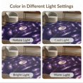 thumbnail image 7 of ODIKA 5'x7' Washable Area Rug Galaxy Glowing Cosmic Swirl Motif Constellation Purple Starry Refined Structured for Guest Room, Lounge, Apartment, Non-Slip Low Profile, Stain Resistant, 7 of 7