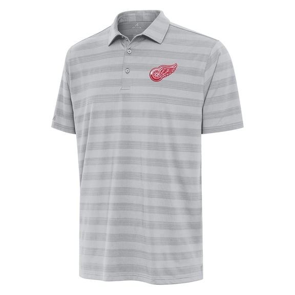 Men's Antigua  Gray Detroit Red Wings Big & Tall Tunnel Polo