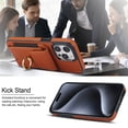 thumbnail image 3 of SaniMore for iPhone 14 Pro Max Case with Metal Rotating Ring Kickstand RFID Blocking Card Slots PU Leather Anti-scractch Wear-resitant Shockproof Wallet Cover for iPhone 14 Pro Max(6.7" 2022), Brown, 3 of 9