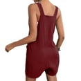 thumbnail image 3 of Wesltd Women Short Jumpsuit With Pockets Summer Casual Sleeveless Half Shorts, 3 of 7