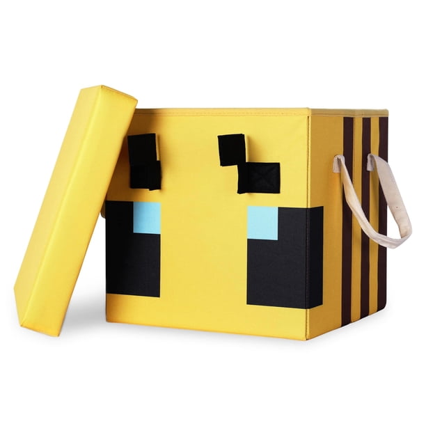 Baúl de almacenamiento Minecraft Bee de 38 cm de tela con tapa