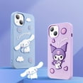 thumbnail image 2 of Sanrio Phone Case Hellokitty Big Ear Dog Cologne para iPhone 12/12 Pro/12 Pro Max/13/13 Pro/13 Pro Max/14/14 Pro/14 Pro Max/14 Plus Pink Blue Purple 3 colores disponibles Cute Cartoon Phone Case Slim, 2 of 3