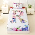 thumbnail image 3 of Castle Fairy Floral Letter R Twin Sheet Sets 3pcs for Adults,Spring Garden Bedding for Bedroom, 3 of 6