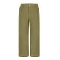thumbnail image 4 of YLSDY Fashion Linen Dress Pants for Men Business Casual Wide Leg Chinos Pants Slacks Pleated Khaki Summer Beach Outfits Resort Wear Green XXL, 4 of 6