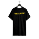thumbnail image 1 of Camiseta cristiana con humor "Cuando Dios me creó, dijo: 'Esto será divertido'" - 100 % algodón, 180 g/m², cuello redondo, corte holgado, letras blancas y amarillas llamativas - Camisa informal suave, 1 of 6