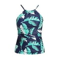 thumbnail image 4 of Hessimy High Neck Tankini Top Bathing Suit Tops for Women Tummy Control Tank Tops Swimsuits(Z3-Navy,XL), 4 of 4