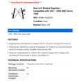 thumbnail image 2 of Rear Left Window Regulator - Compatible with 2001 - 2006 GMC Sierra 1500 2002 2003 2004 2005, 2 of 2