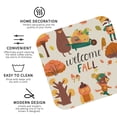 thumbnail image 4 of Balery 4 Pcs Autumn In The Forestleather Coasters Set, Drink Table Cup Coasters For Living Room Kitchen Coffee Decor, 4 of 9