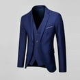 thumbnail image 4 of YOTMKGDO Suits for Men, Suits for Men, Men's Tuxedos Men's Suit Slim 3 Piece Suit Business Wedding Party Jacket Vest & Pants, Blazer for Men, Business Casual Outfits Navy+6XL, 4 of 6