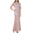 thumbnail image 1 of JS Collections Robe Brodée à Manches Flottantes pour Femmes, Beige, 16, 1 of 1