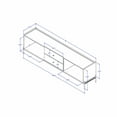 thumbnail image 3 of Manhattan Comfort Jasper 86.69 TV Stand with Steel Gold Legs in Oak Pro Touch, 3 of 9
