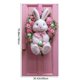 thumbnail image 2 of Cubierta de puerta de bienvenida de conejo, decoración de fondo de puerta de Feliz Pascua rosa, letrero de bienvenida para puerta de entrada de Pascua para recuerdos de fiesta de Feliz Pascua, 2 of 9