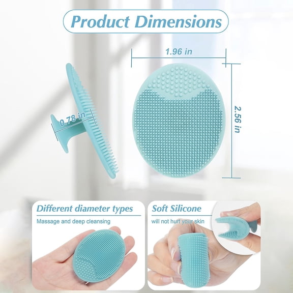 Bath Organizer SiliconeFace Scrubbers Exfoliator Brush Facial Cleansing Brush Pad Scrub Scrubby Pore Removing Best Friend For Women Space Saving Dorm Essentials