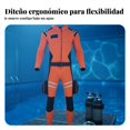 thumbnail image 3 of Abbraccia Traje de emergencia profesional, traje húmedo de una sola pieza, térmico, equipo de rescate subacuático, naranja, 3 of 6