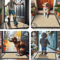 thumbnail image 7 of Buganda Door Mat Outside, Non Slip Rubber Doormat, Low Profile Dirt Trapper Welcome Mat, Heavy Duty Entrance Mat, 29.5"x17", Beige, 7 of 7