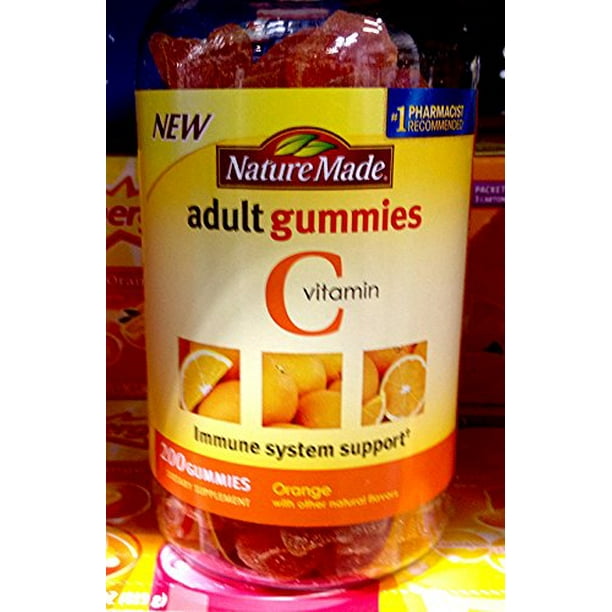 Nature Made Adult Gummies 200 CT Vitamin C Dietary Supplement, Orange