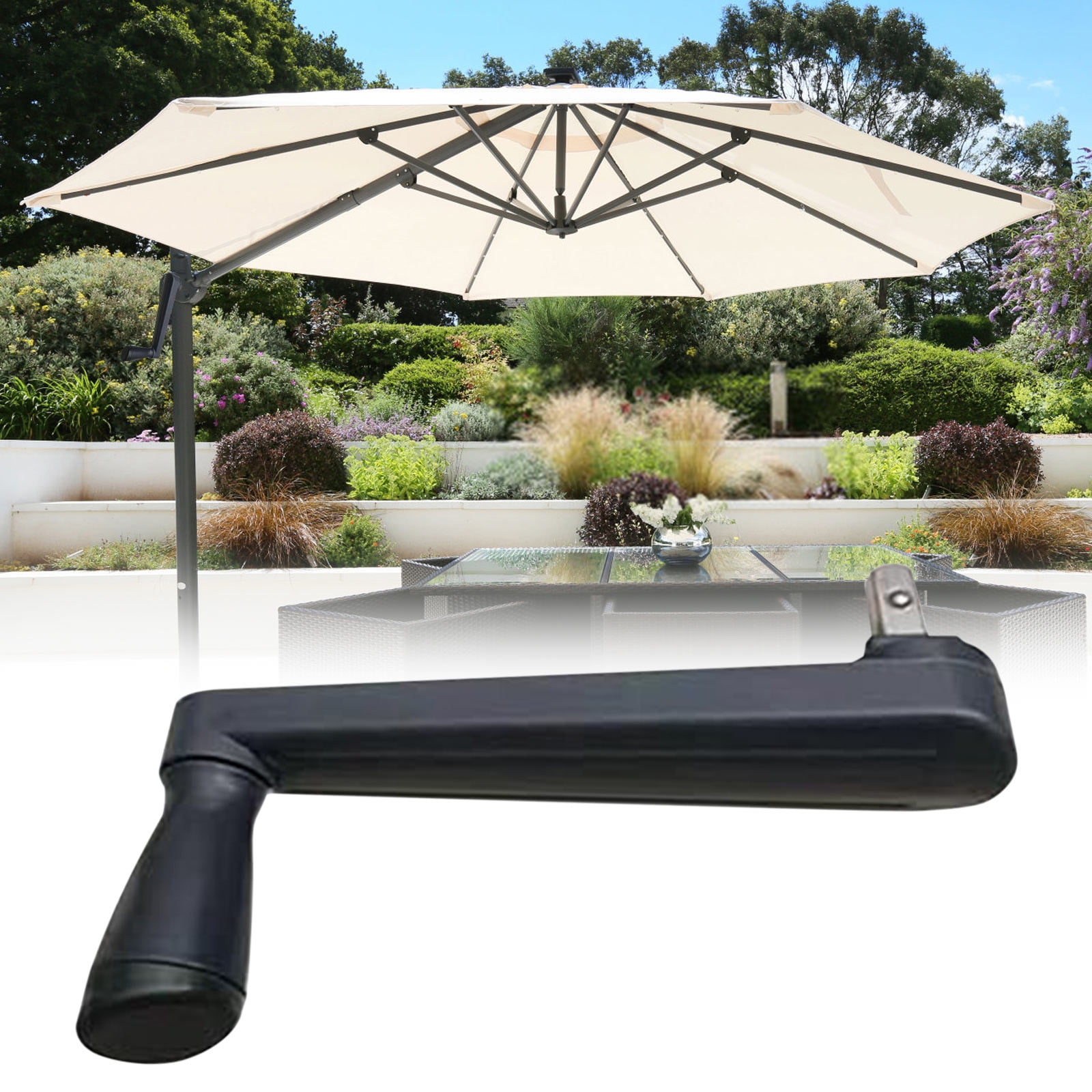 ebay handles for patio umbrella CUCUFA Crank Handle dia. 43mm Heavy Duty Anti-rust Rotary Universal Detachable Replacement Part Outdoor Parasol Patio Umbrella Replacement Parts : Patio, Lawn & Garden Patio Umbrella Accessories Umbrella Replacement