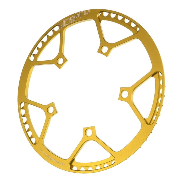 de 45T 47T 53T 56T 58T, AL7075-T6 de cadena de aluminio tipo de - Oro 58T, 45T 47T 53T 56T 58T DYNWAVEMX Bicicleta Plato