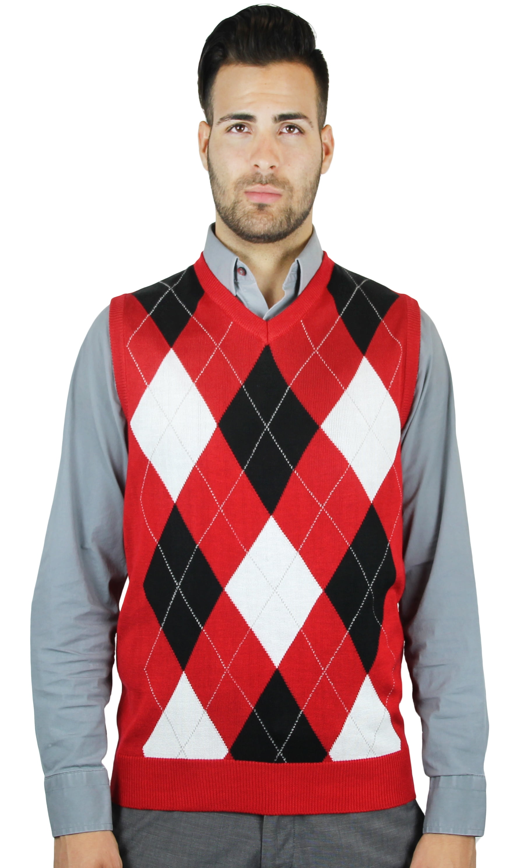 blue argyle sweater vest