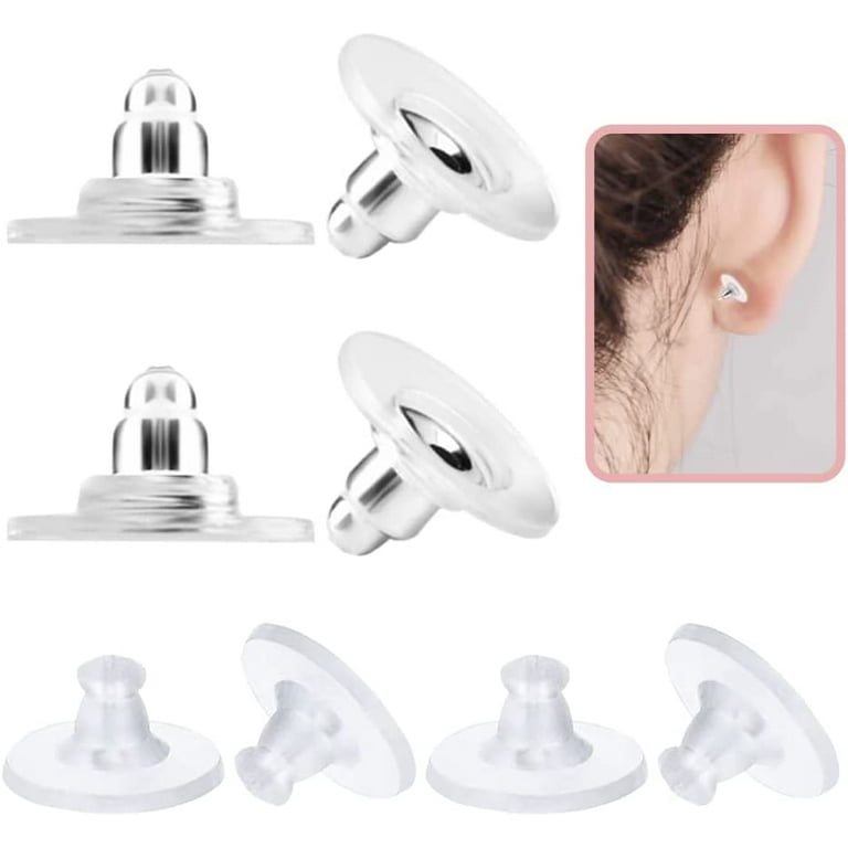 Clear Comfort Clutch Plastic Earring Backs