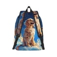 thumbnail image 2 of Bixox Starry Sky Cloud Dog Printing Canvas Backpack Lightweight Casual Travel Backpack School Backpack Fits 15.6 Inch Notebook, 2 of 5