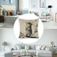 thumbnail image 2 of Mouse branch leaves Linen toss pillowcase Decoration pillowcase Gift preferred 24x24" Cushion cover 1 set Sofa pillowcase Sofa bedroom living room car, 2 of 7