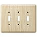 thumbnail image 3 of Amerelle 401TTT 3 Toggle Unfinished Ash Contemporary Wood Wall Plate, 3 of 3