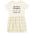 thumbnail image 3 of Inktastic My Great Grandma Loves Me Heart Great Grandchild Girls Toddler Dress, 3 of 5
