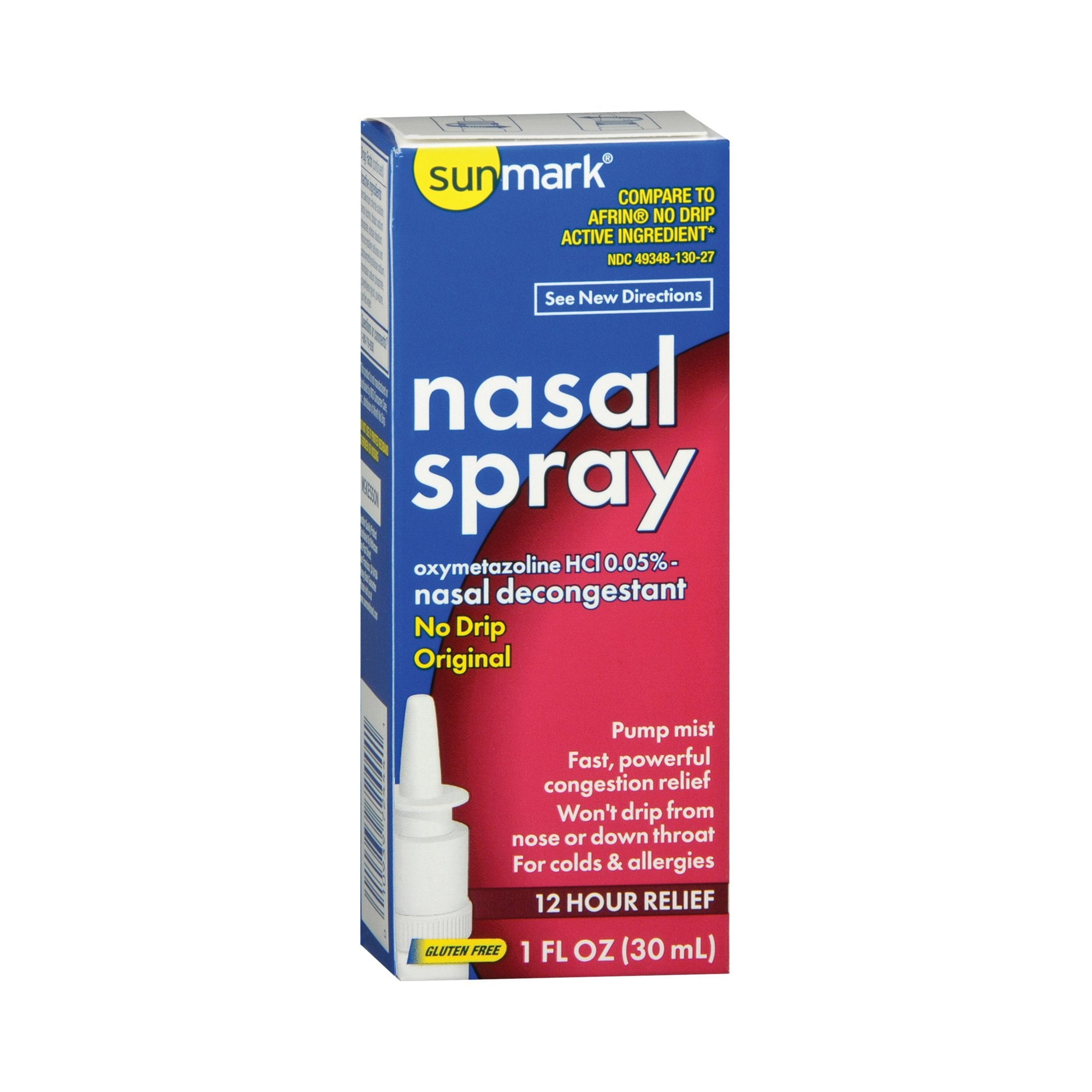 Sunmark 12 Hour Relief No Drip Original Nasal Spray, 1 Fl. Oz.